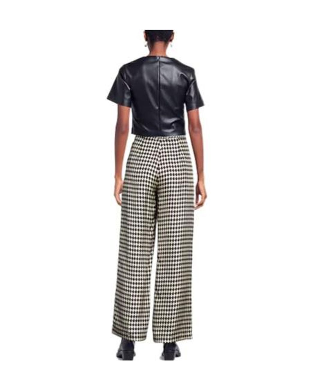 Max Mara White Two-Tone Loose-Fit Trousers