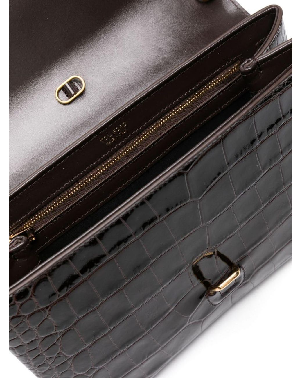ショルダーバッグ・ポシェット TOM FORD Logo shoulder bag TOM FORD logo-patch Shoulder Bag | Black | FARFETCH