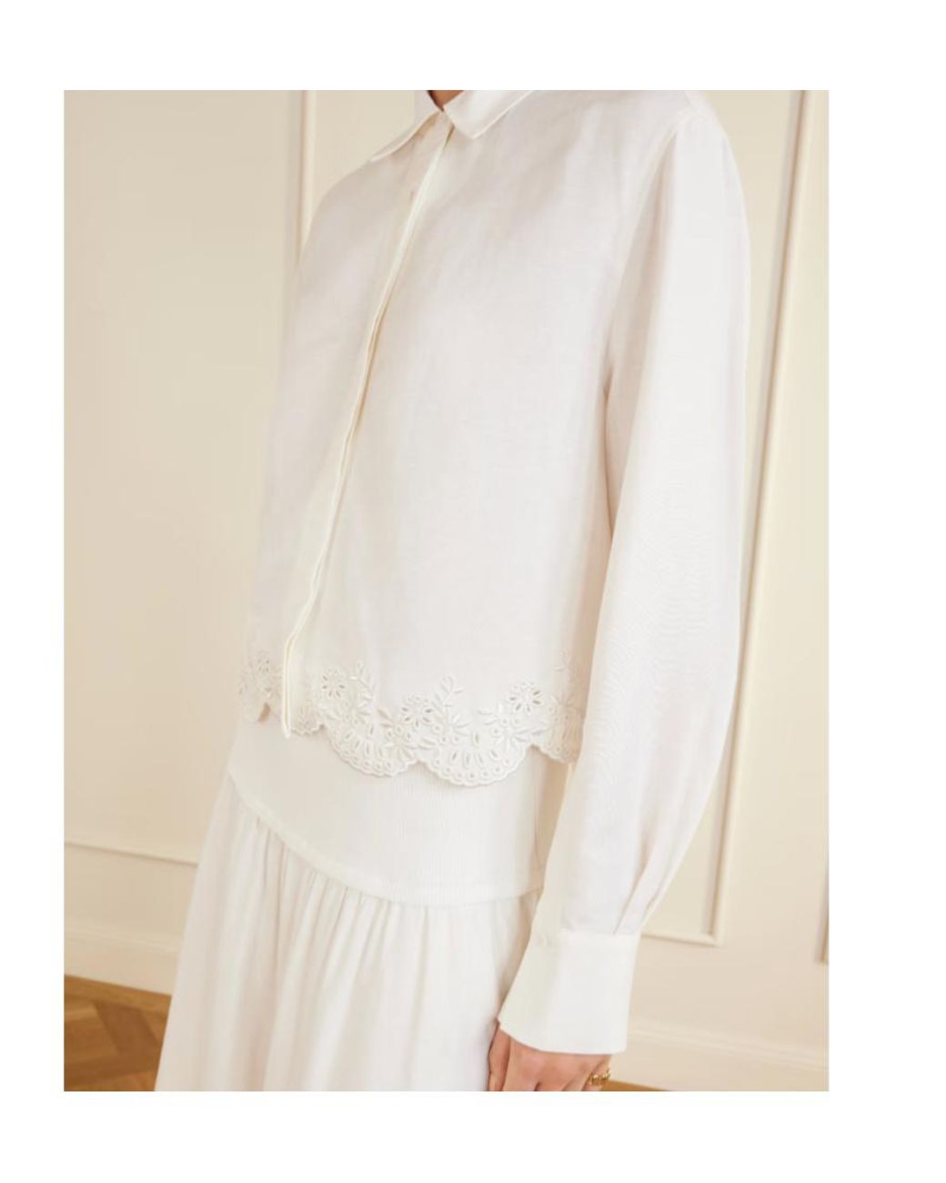 Jonathan Simkhai White Long Sleeve Shirt