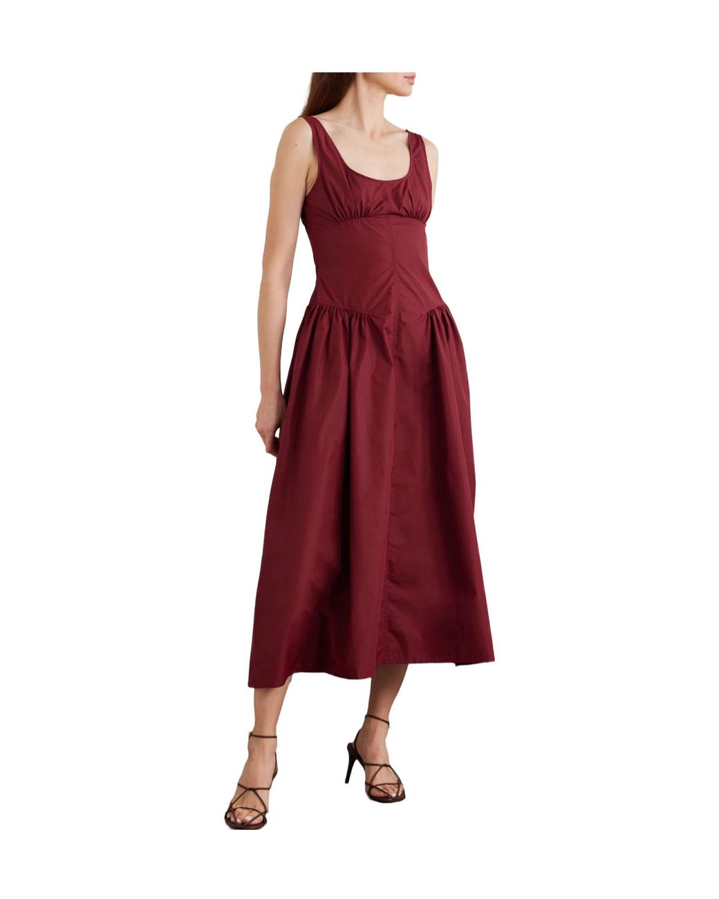 Proenza Schouler Red Paneled Shell Midi Dress