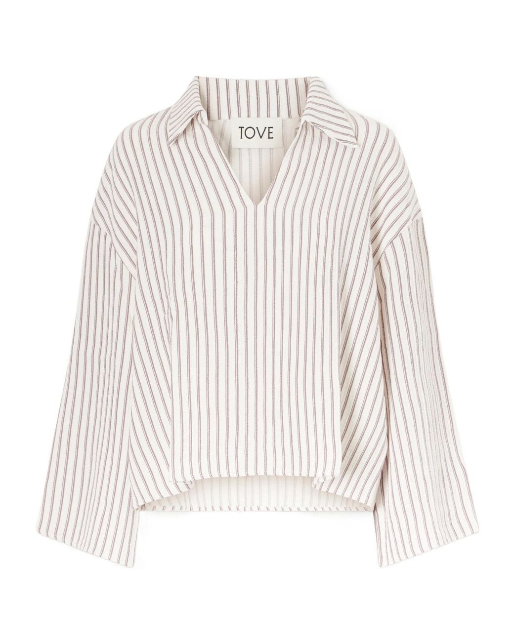 TOVE White Striped Seersucker Shirt