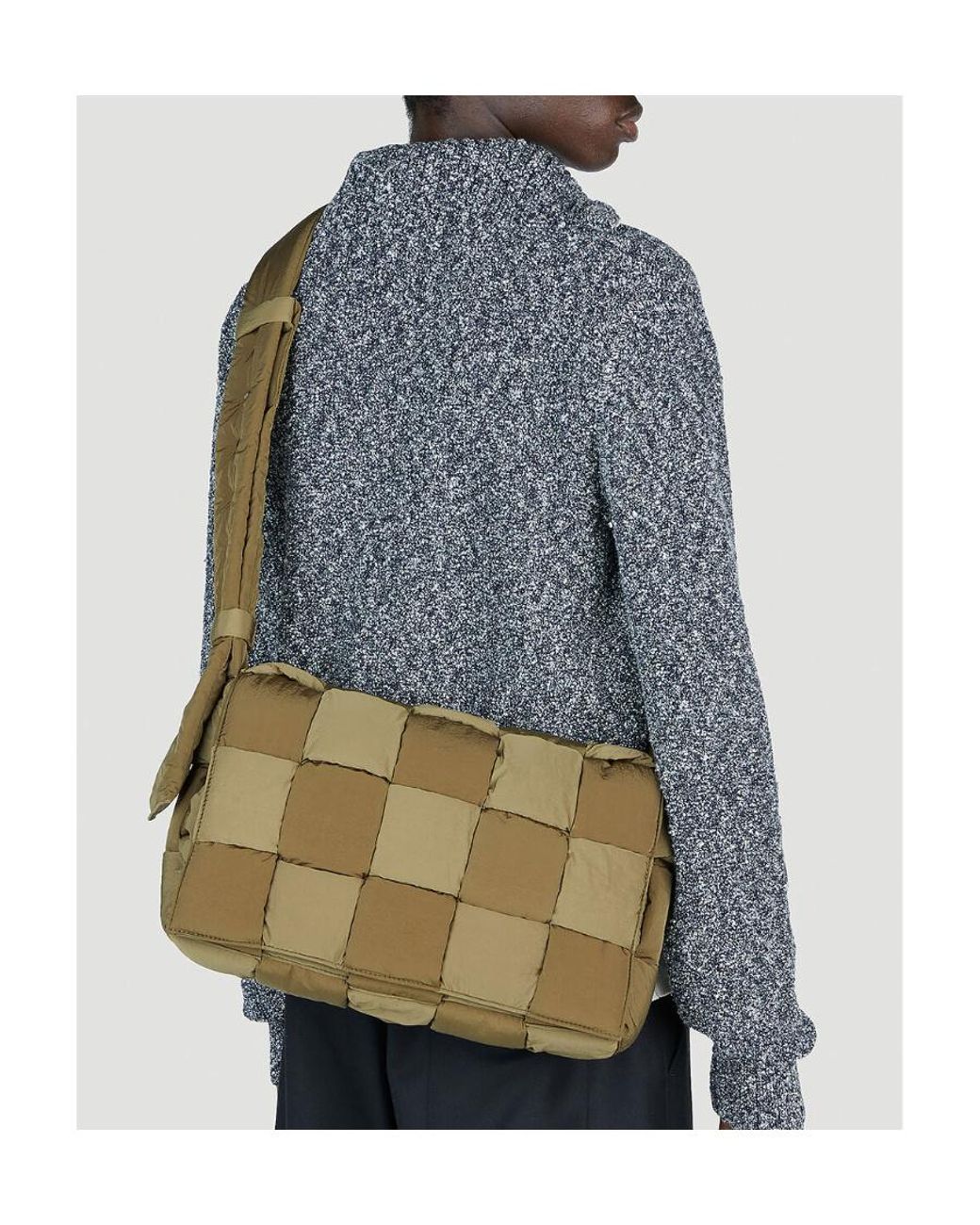 Bottega Veneta Metallic Intrecciato Shoulder Bag for men