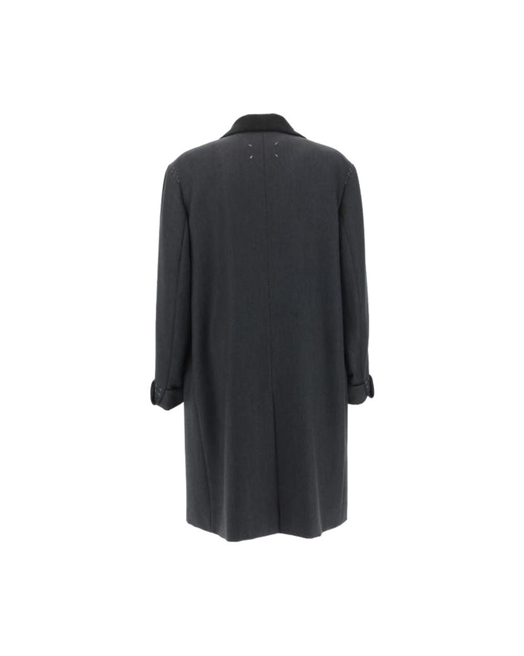 Maison Margiela Black Work-In-Progress Wool Coat for men