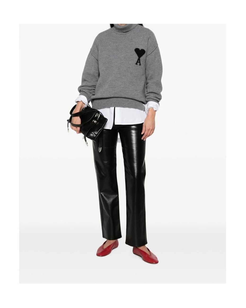 Agolde Black Five-Pocket Straight-Leg Trousers