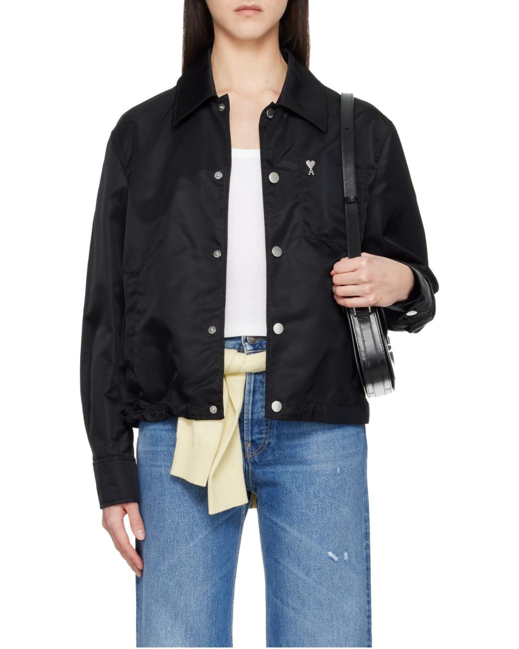 AMI Black Ami Ami De Coeur Stud Buttoned Jacket for men