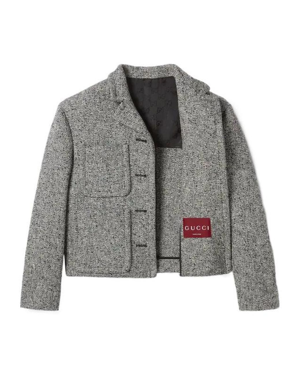 Gucci Gray Double Mouliné Jacket