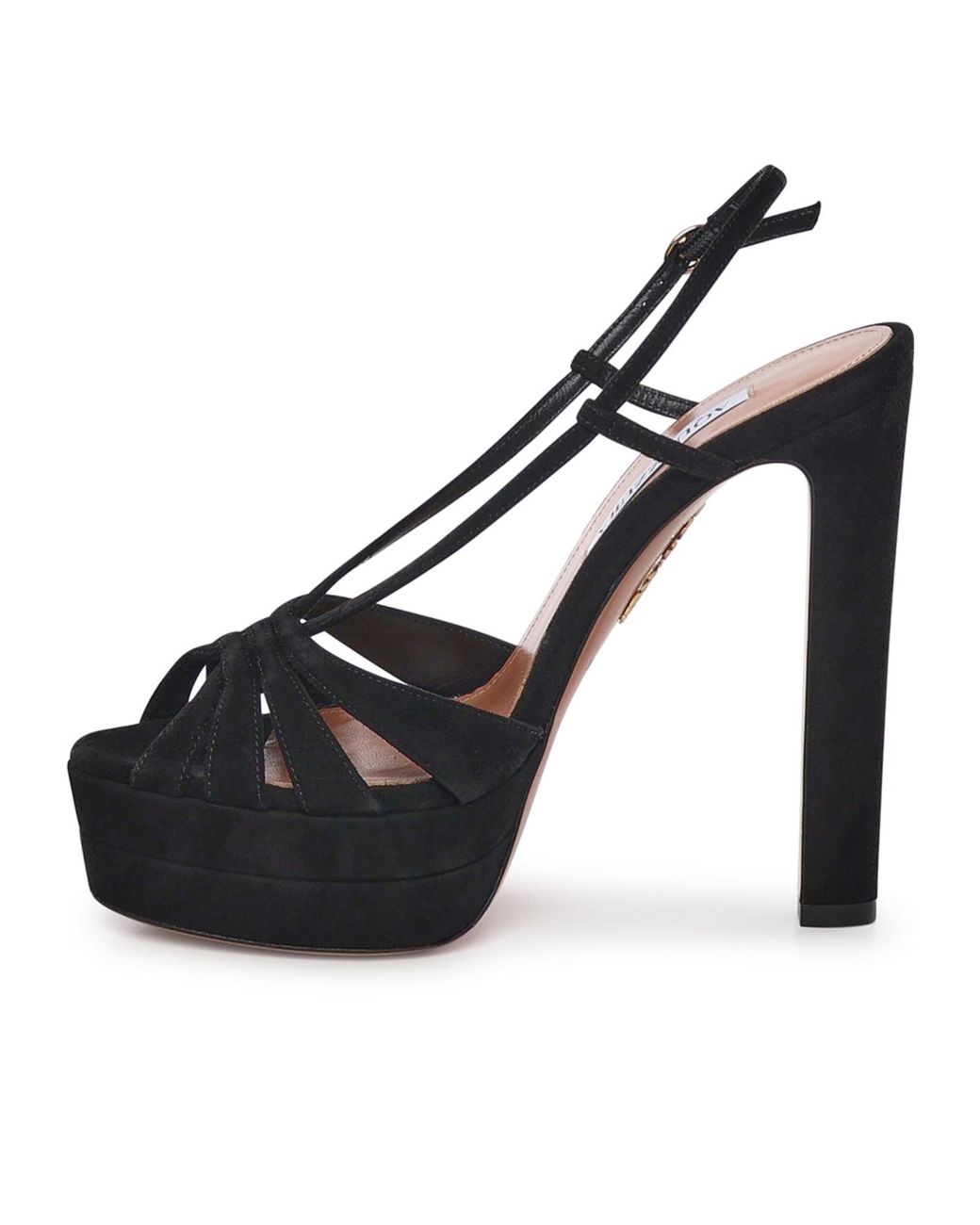 Aquazzura Black Aime Suede Sandals