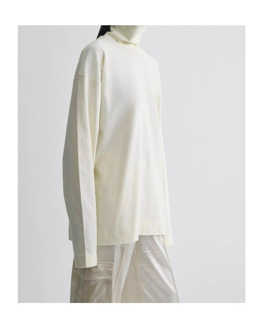 Phoebe Philo White Relaxed Long Sleeve Jersey