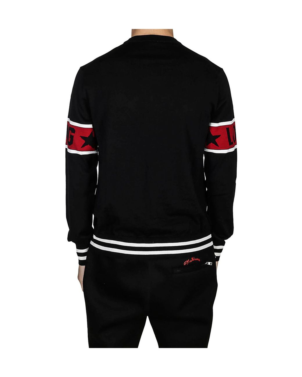Dolce & Gabbana Black Round Neck Sweater for men