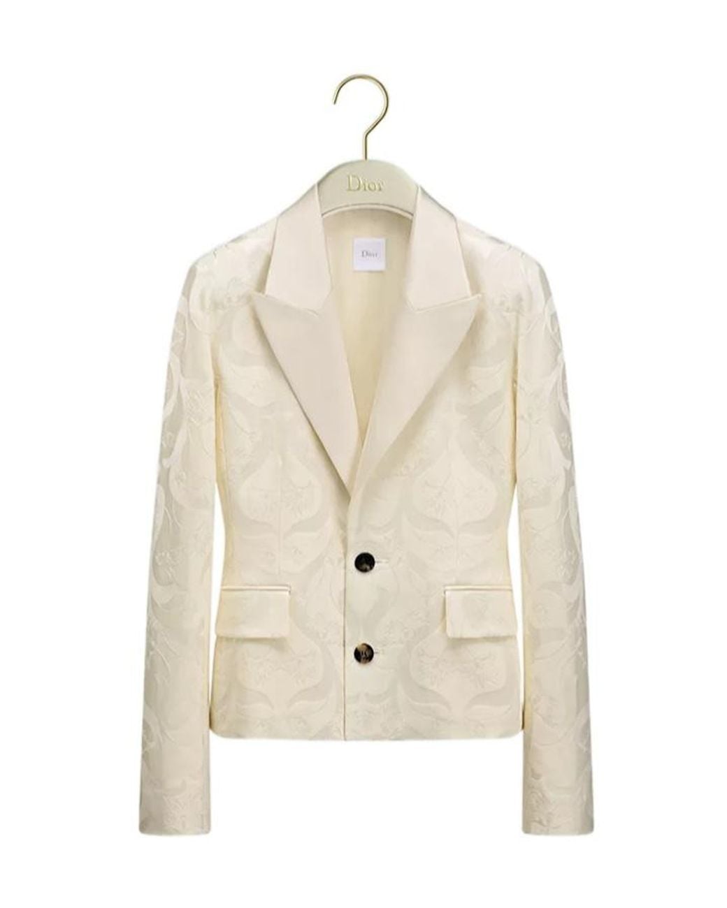 Dior White Cropped-Fit Bar Jacket