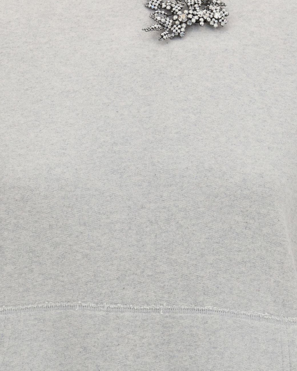 Prada White Embellished Long-Sleeved Hoodie