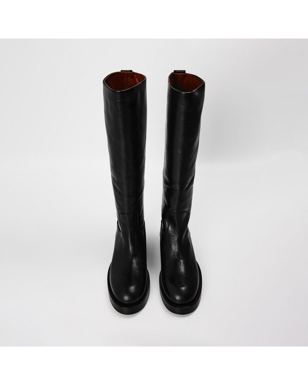 Paris Texas Black Solid Color Knee High Boots