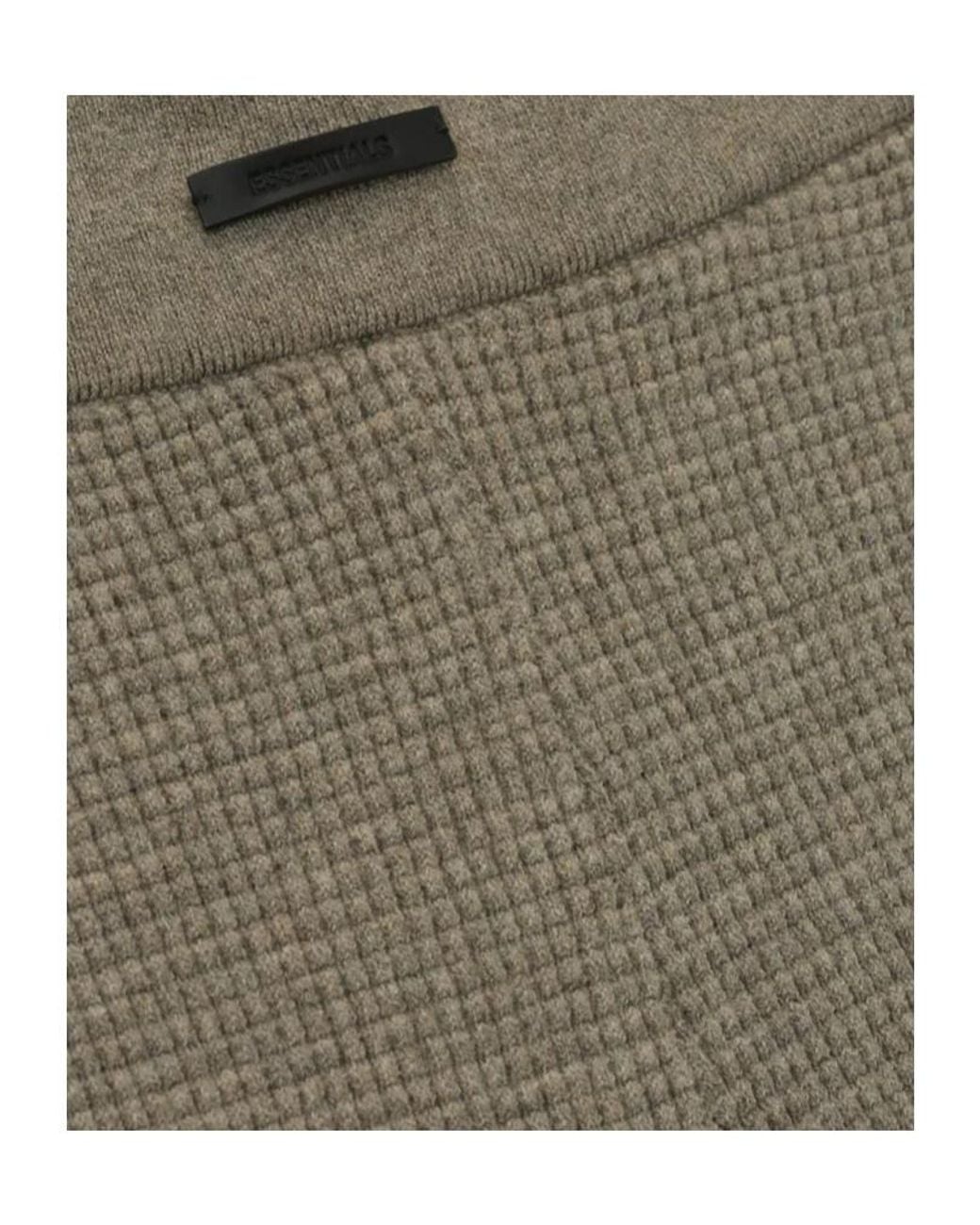 Fear Of God Gray Logo Patch Ribbed Shorts
