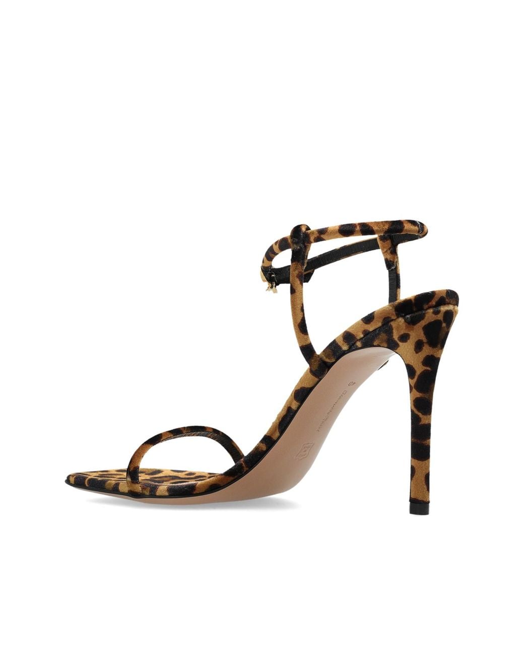 Gianvito Rossi Metallic Animal-Print Strappy Heeled Sandals