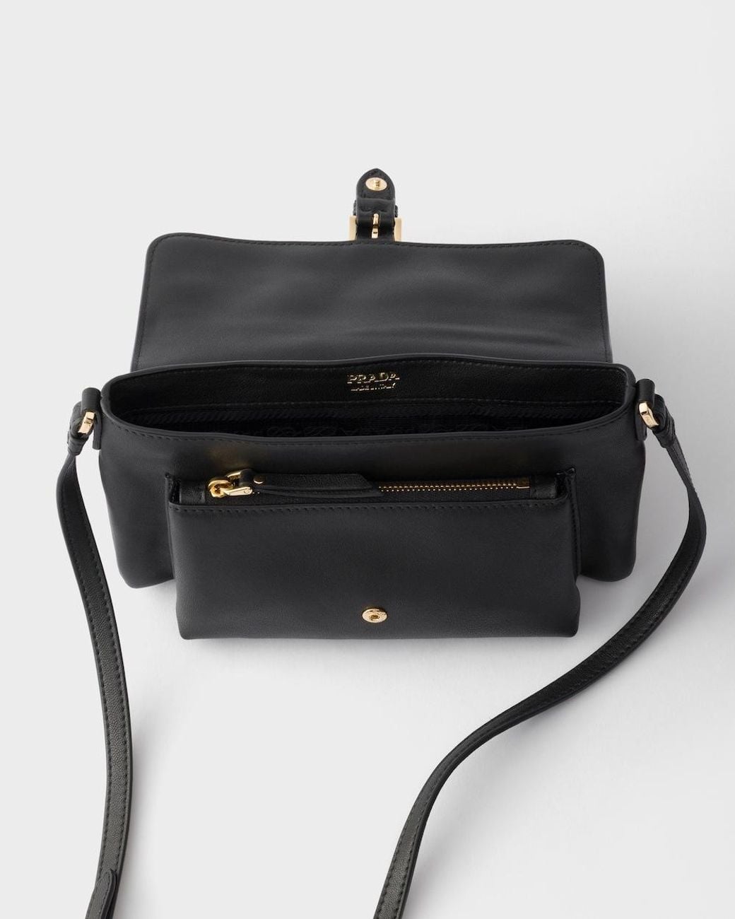 Prada Black Nappa Leather Smartphone Holder
