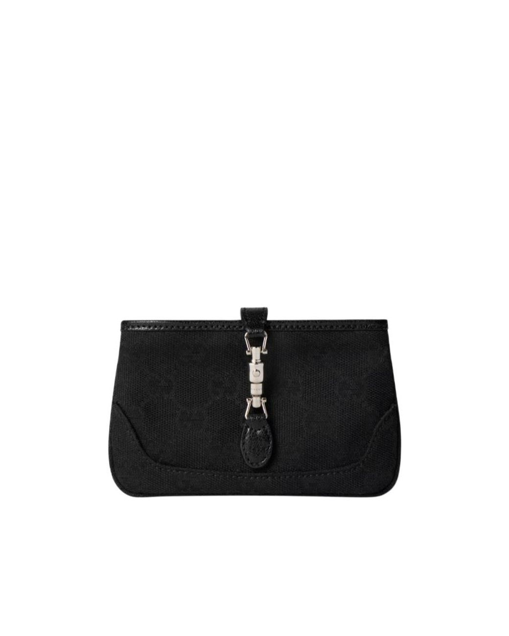 Gucci Black Jackie Zip Key Pouch