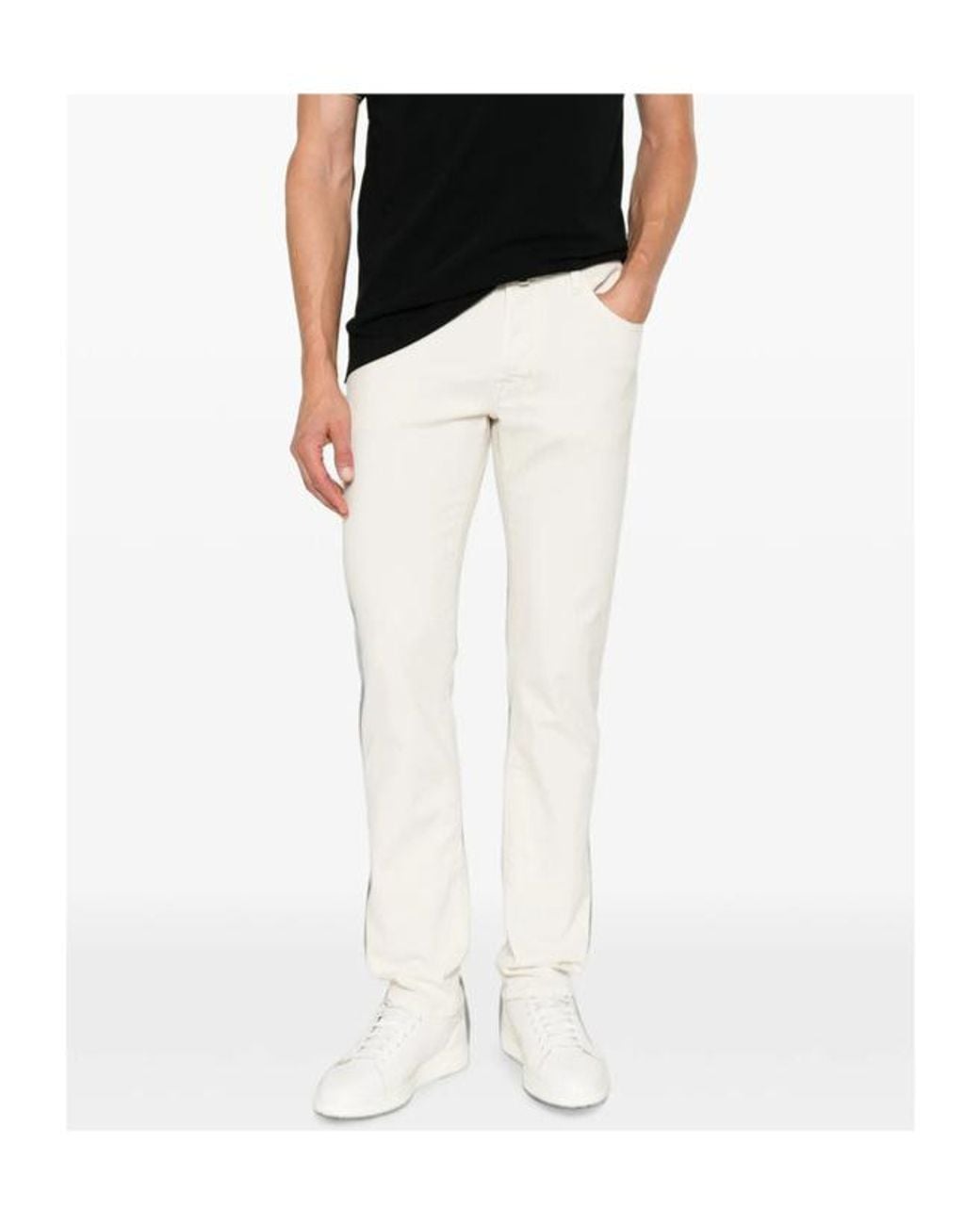 Jacob Cohen White Straight Jeans for men