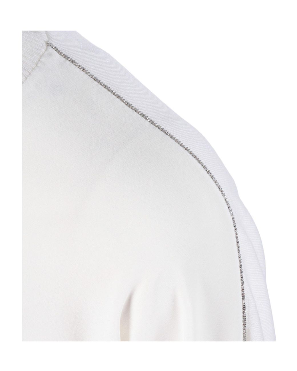 Peserico White Light-Detail Knitted Sweater
