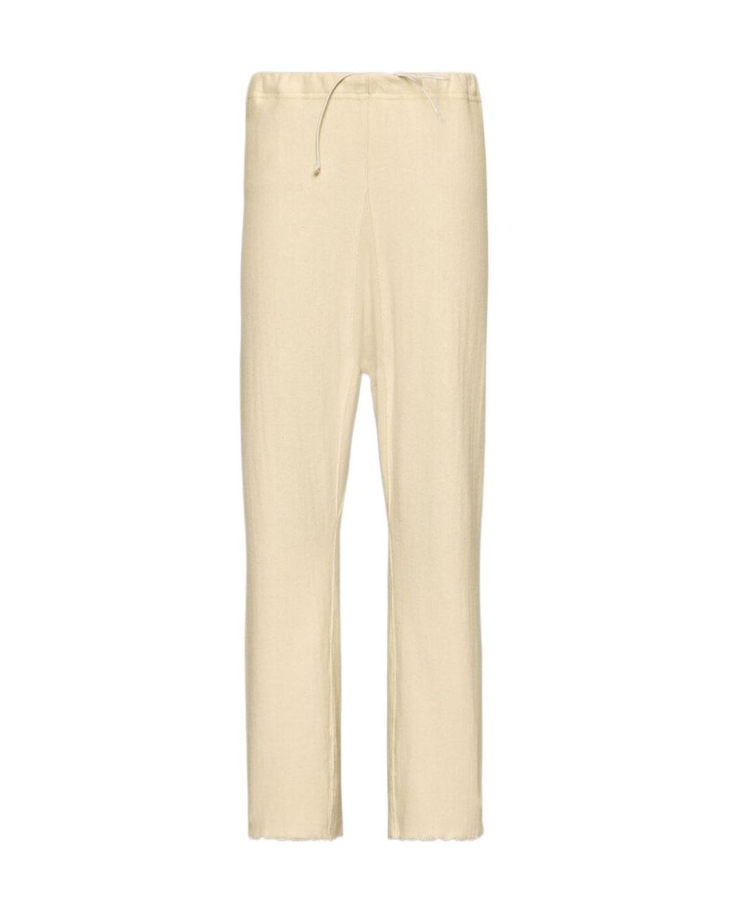 Maison Margiela Natural Four-Stitch Straight-Leg Trousers for men
