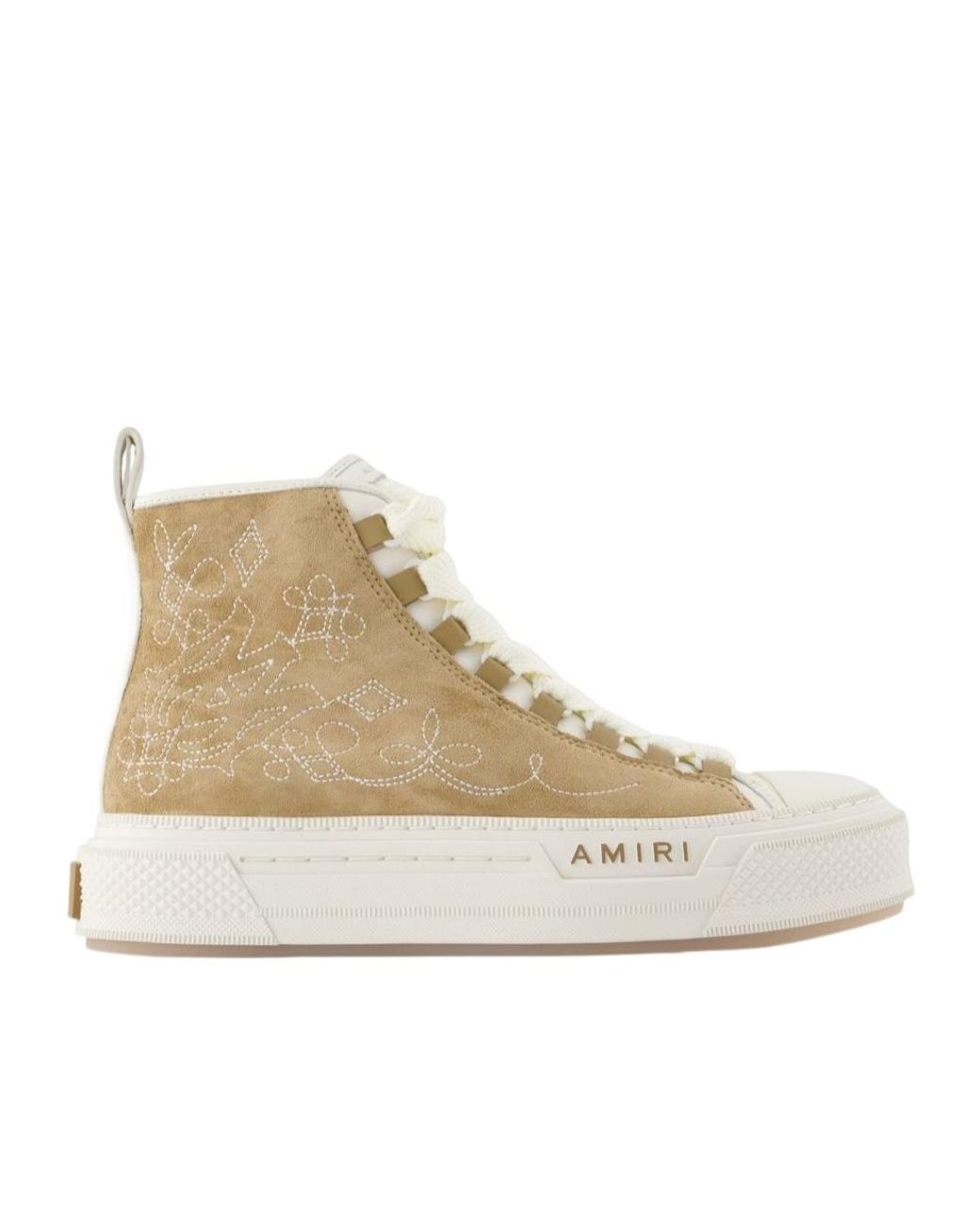 Amiri Natural Western Ma Court Embroidered High-Tops for men