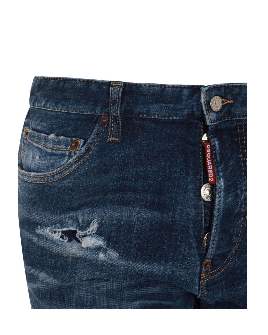 DSquared² Blue Cool Guy Denim Ripped Jeans for men