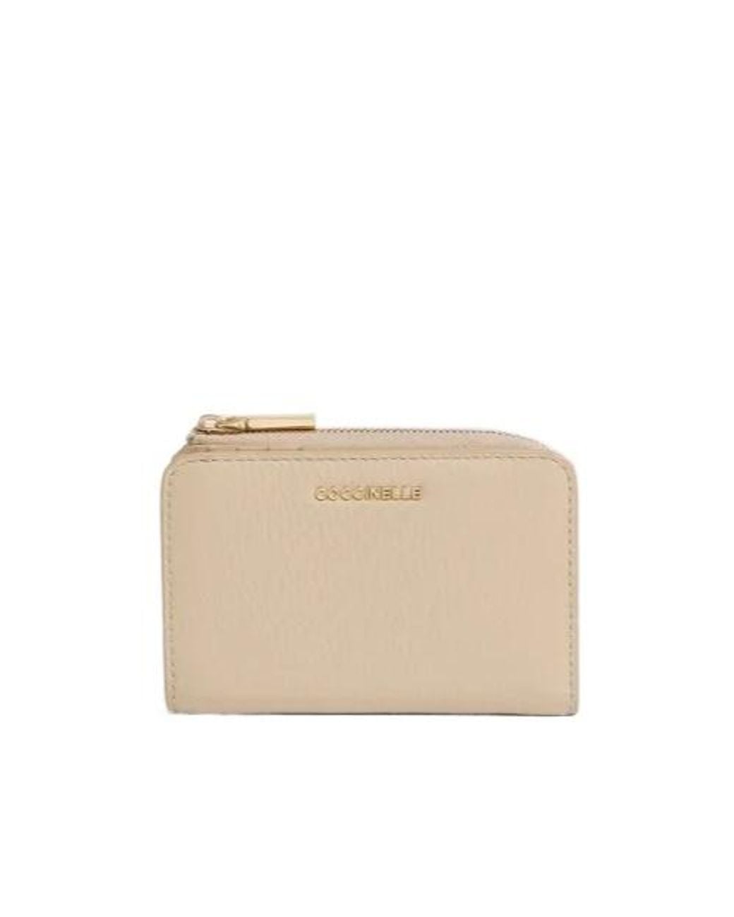 Coccinelle Natural Logo Lettering Zipped Wallet