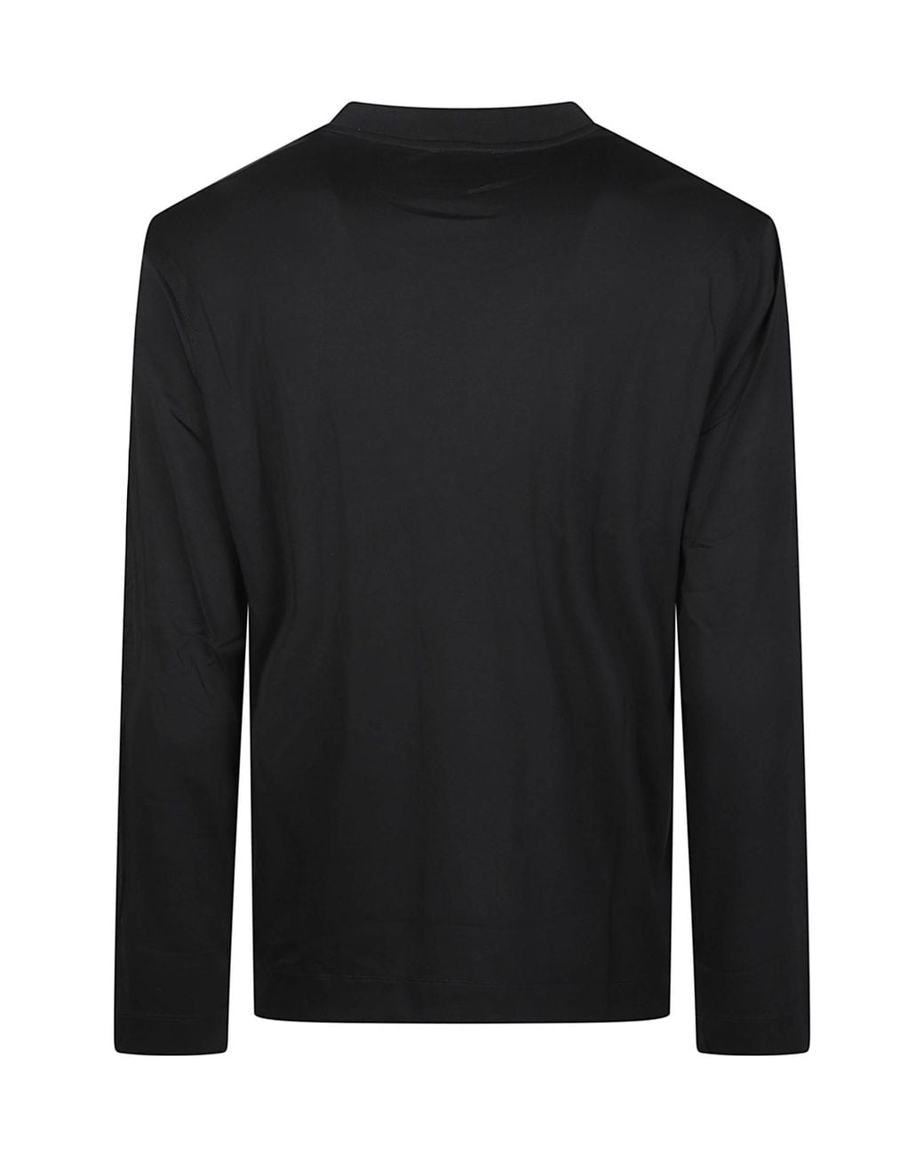 Emporio Armani Black Long-Sleeved Crewneck T-Shirt for men