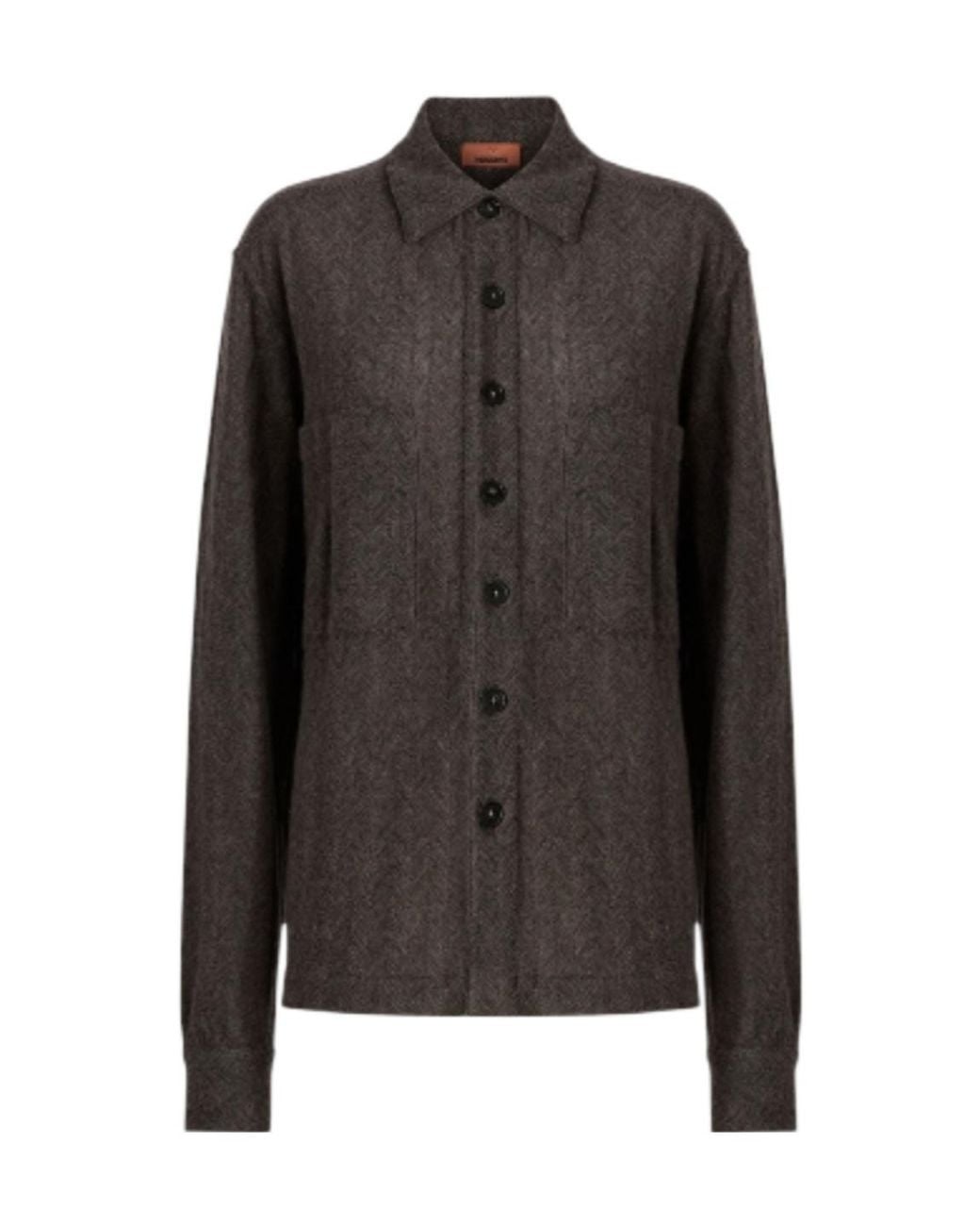 Missoni Black Regular-Fit Long-Sleeve Shirt