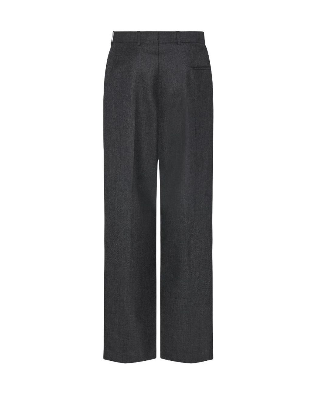 The Row Black Pleat-Front Wide-Leg Trousers