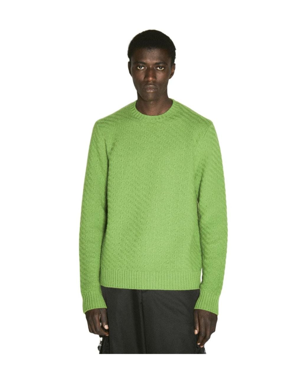 Prada Green Long Sleeved Jumper for men