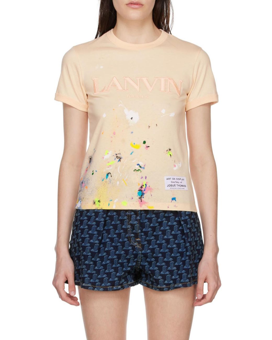 Lanvin Natural X Gallery Dept. Logo Embroidered T-Shirt
