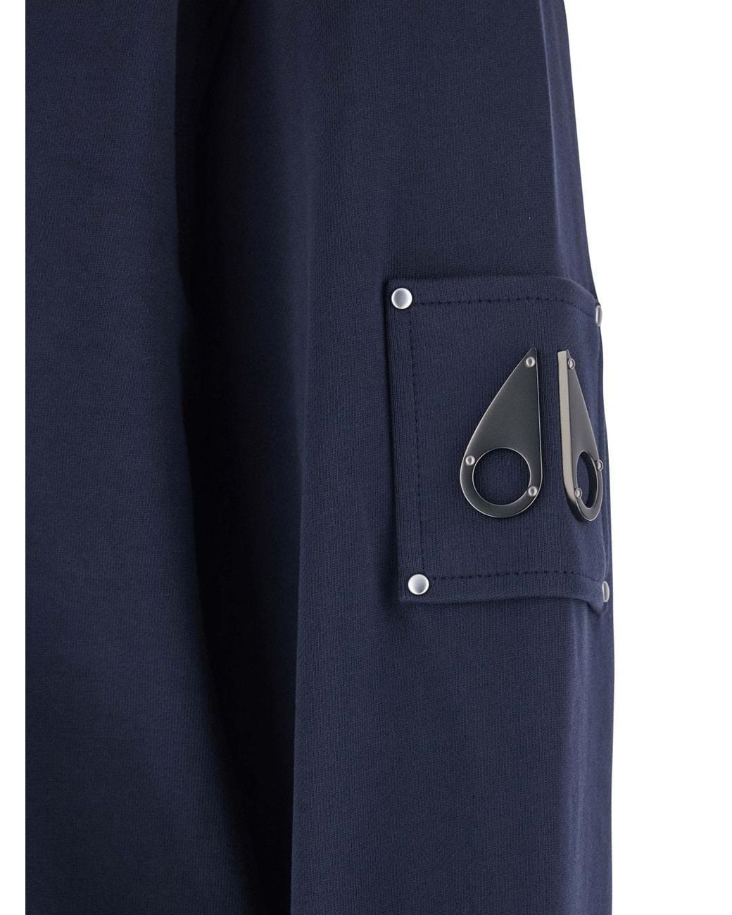 Moose Knuckles Blue Hartsfield Crew Sweatshirt for men