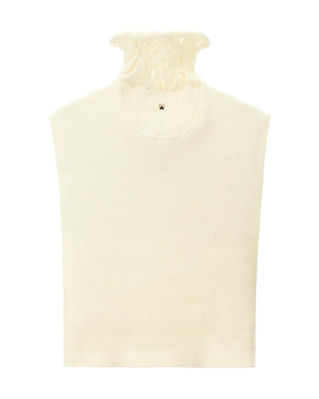 Valentino Natural Knitted Inlaid Pullover