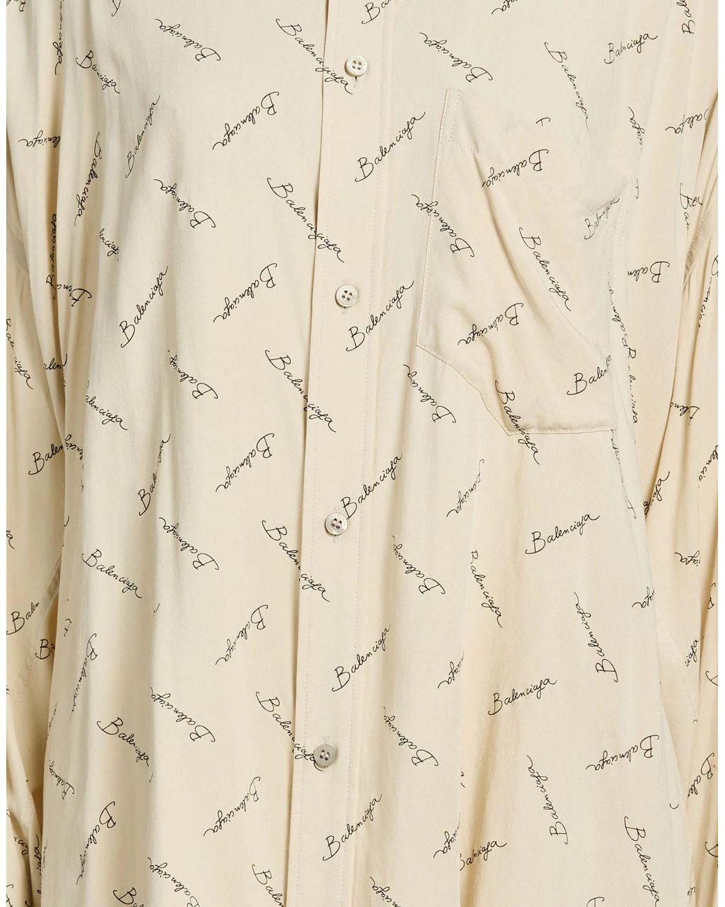 Balenciaga Natural Long Sleeve Shirt