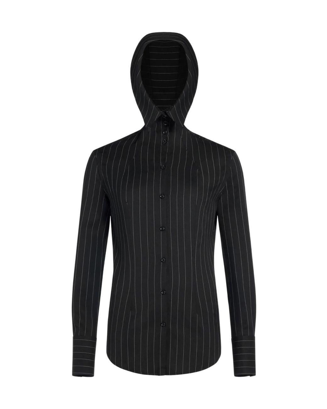 Jean Paul Gaultier Black The Hooded Striped Shirt