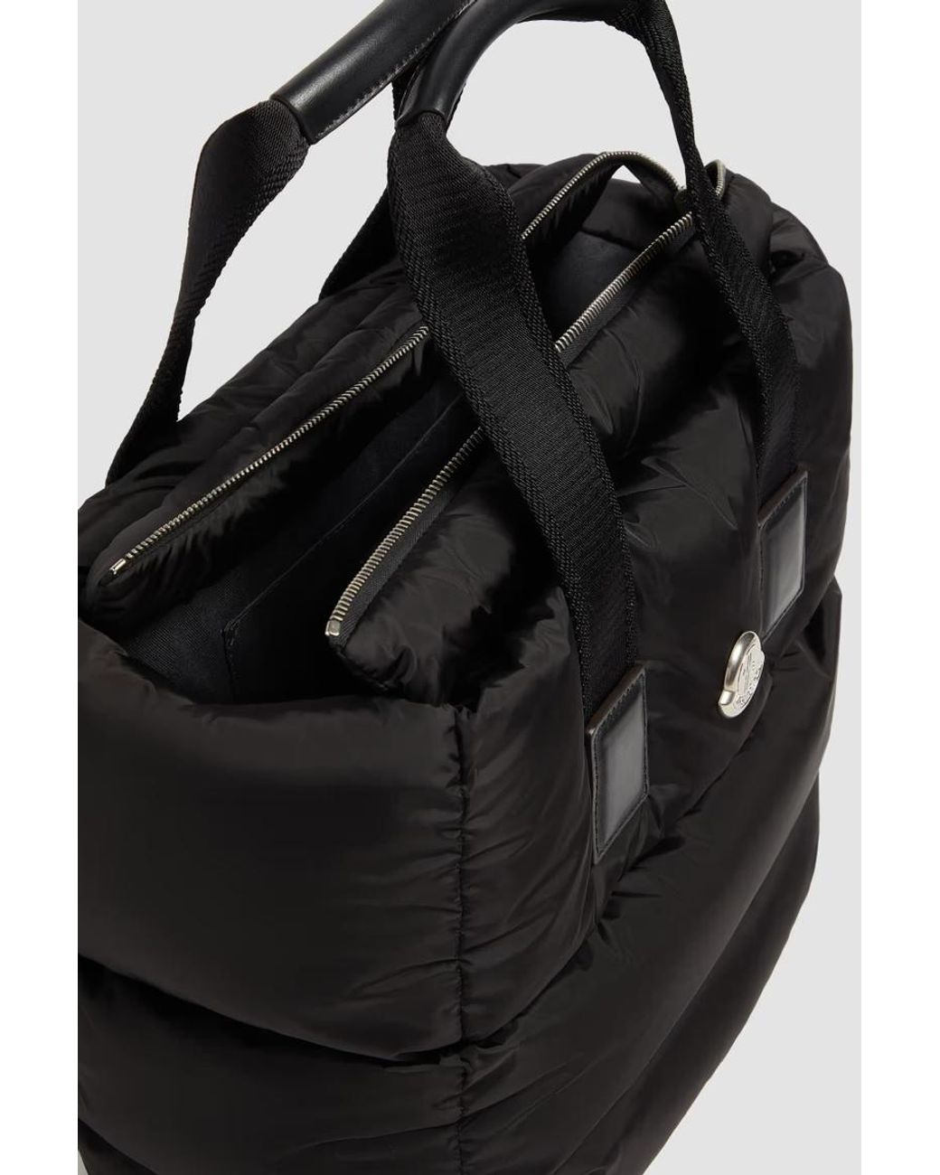 Moncler Black Logo Patch Padded Tote Bag