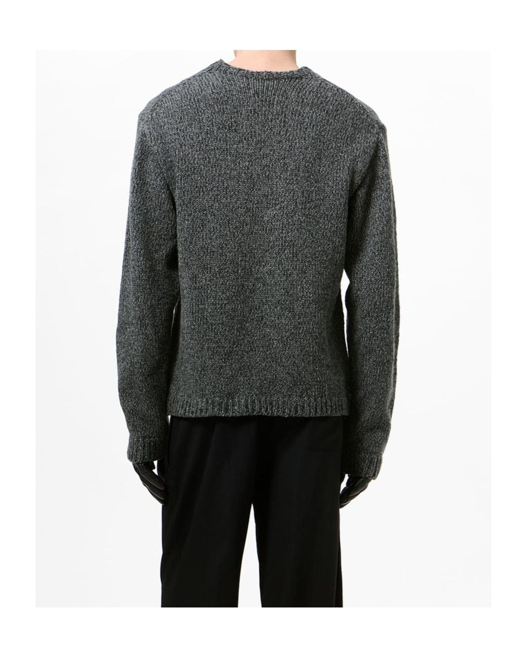 Our Legacy Gray Slub V-Neck Knitted Sweater for men