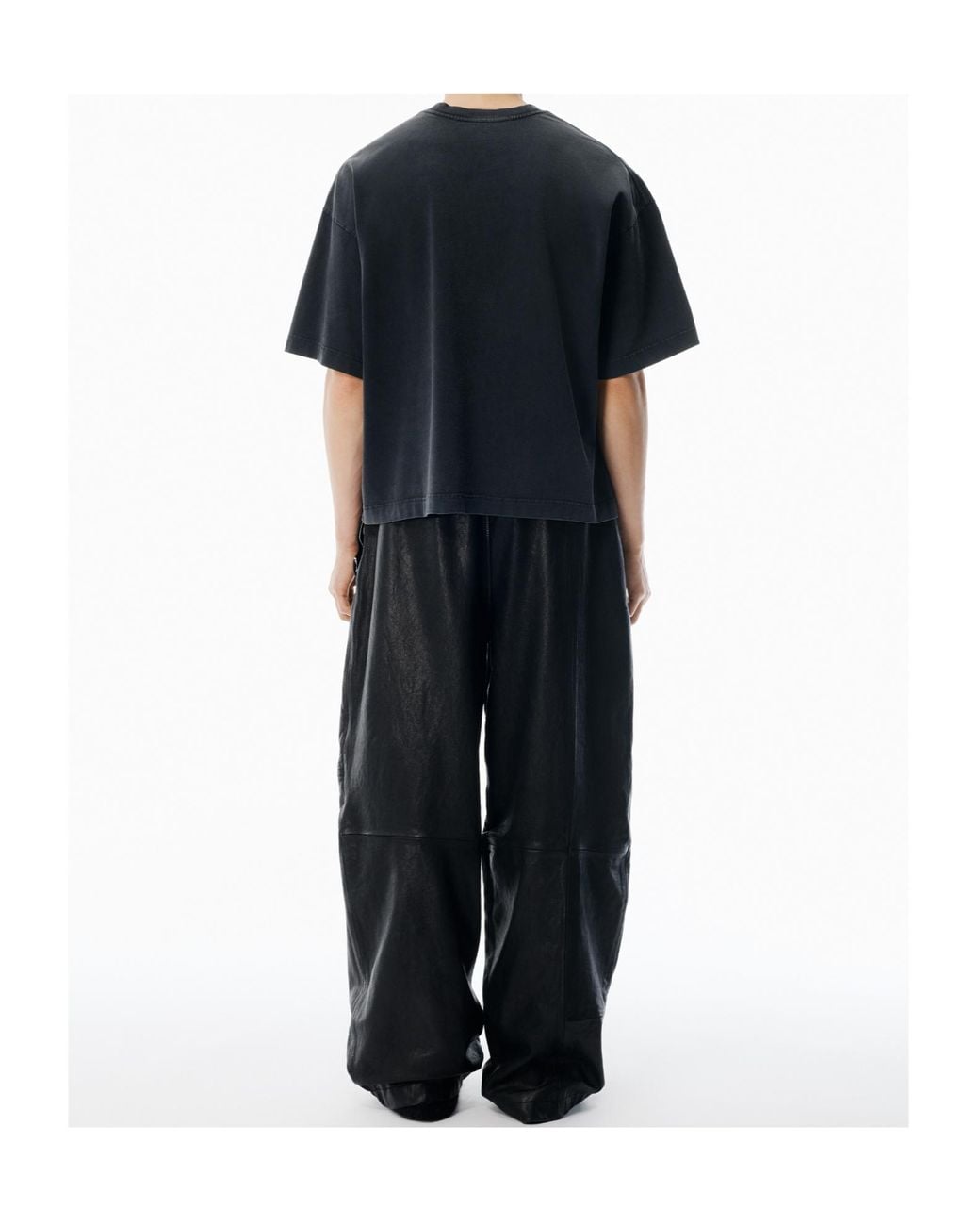 Alexander Wang Black Star Patterned Crewneck T-Shirt for men
