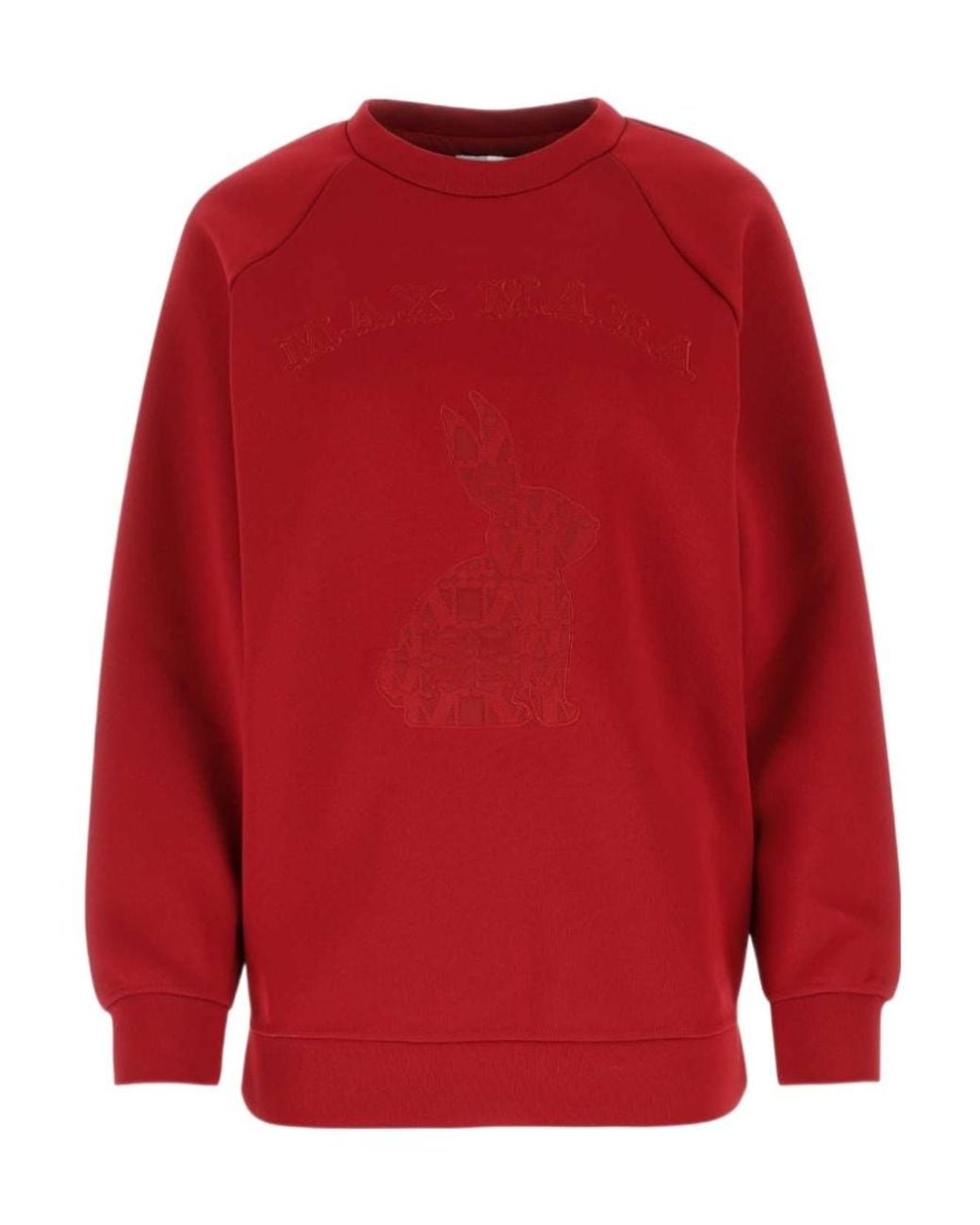 Max Mara Red Crewneck Long-Sleeved Sweatshirt