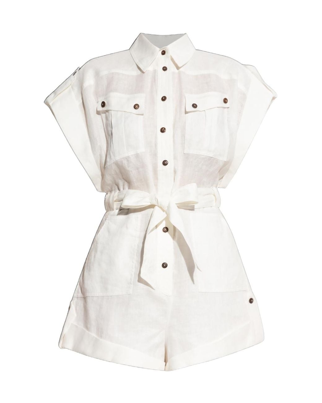 Zimmermann White Rhiannon Playsuit