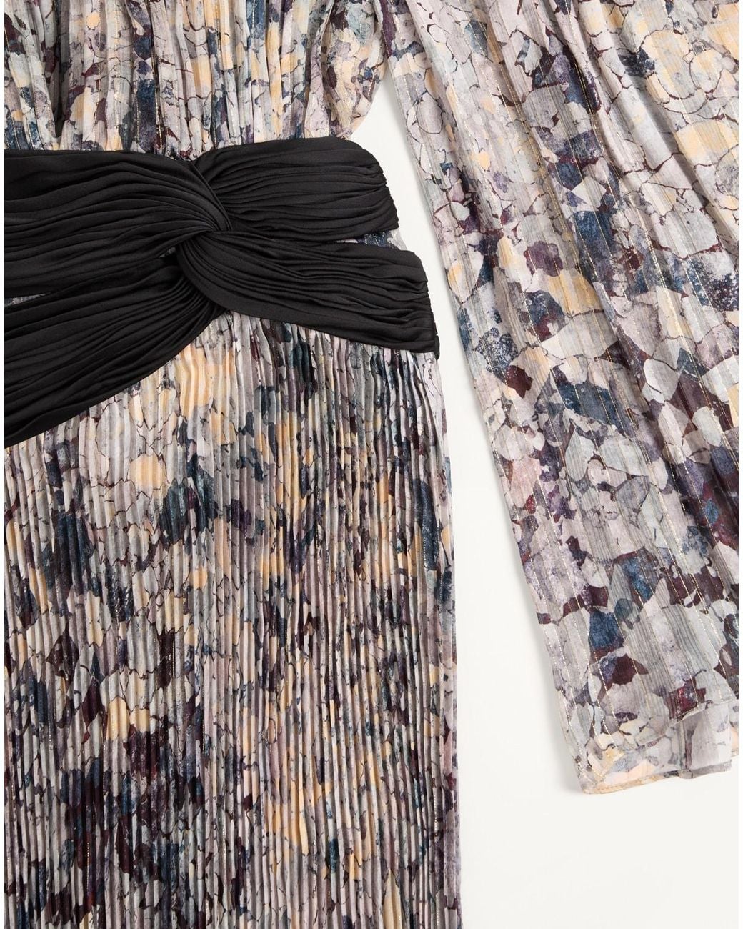 Valentino Gray Long-Sleeved Dress