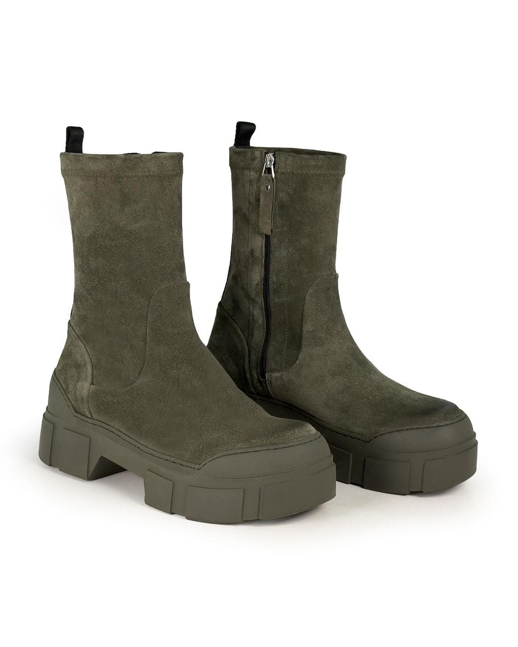 Vic Matié Green Platform Mid-Calf Boots