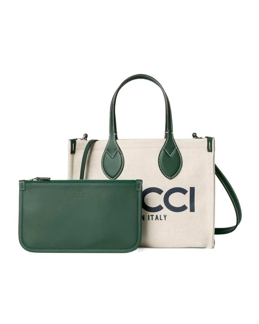 Gucci Natural Logo Printed Small Tote Bag