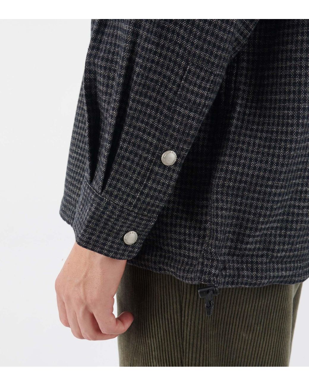 Comme des Garçons Gray Long-Sleeved Plaid Shirt for men