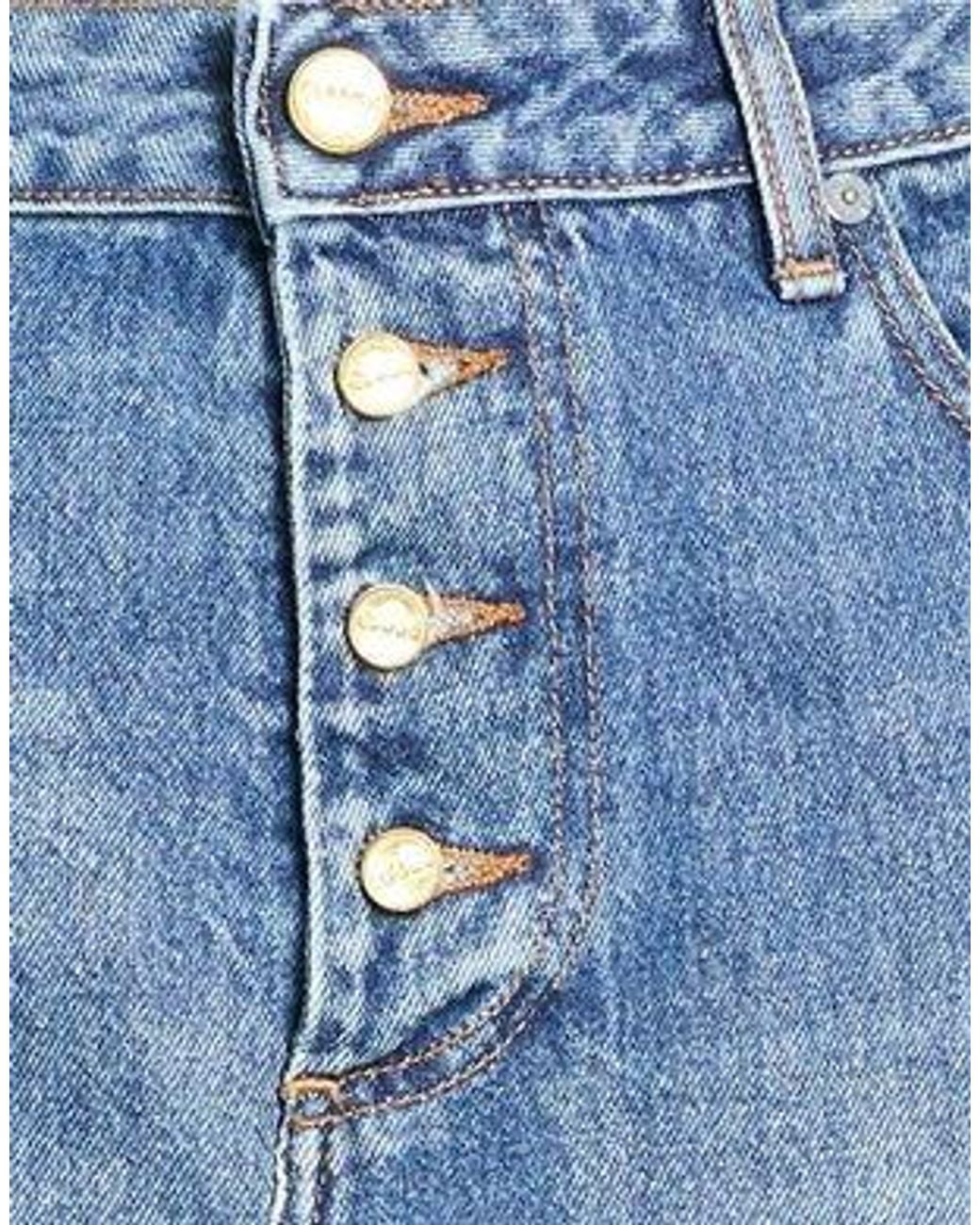 Ganni Blue Multi-Tonal Patchwork Denim Mini Skirt