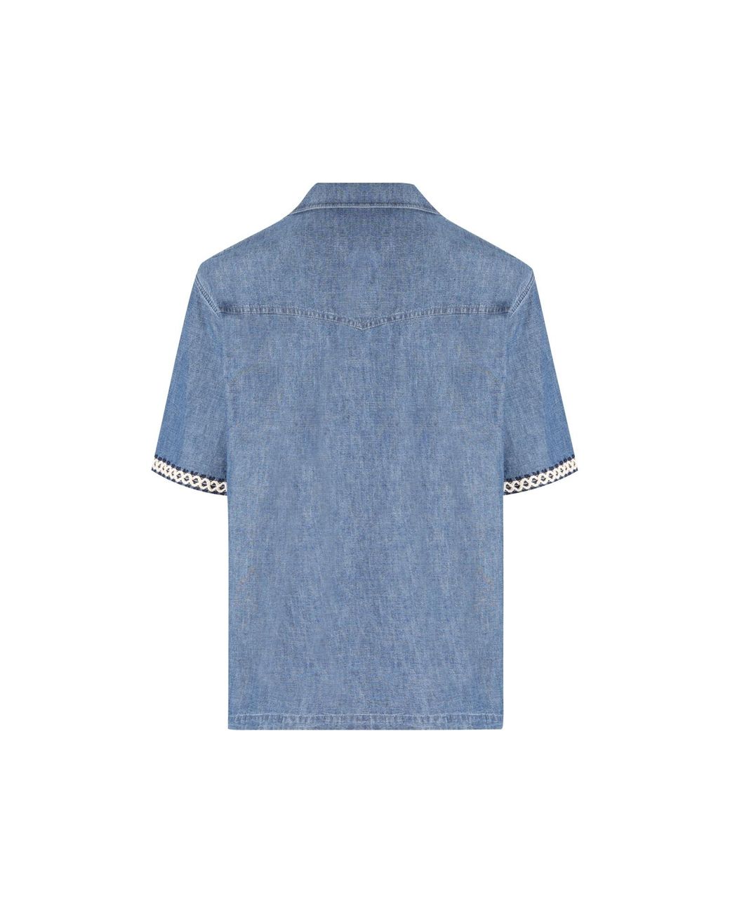 Valentino Blue Button-Up Denim Shirt for men