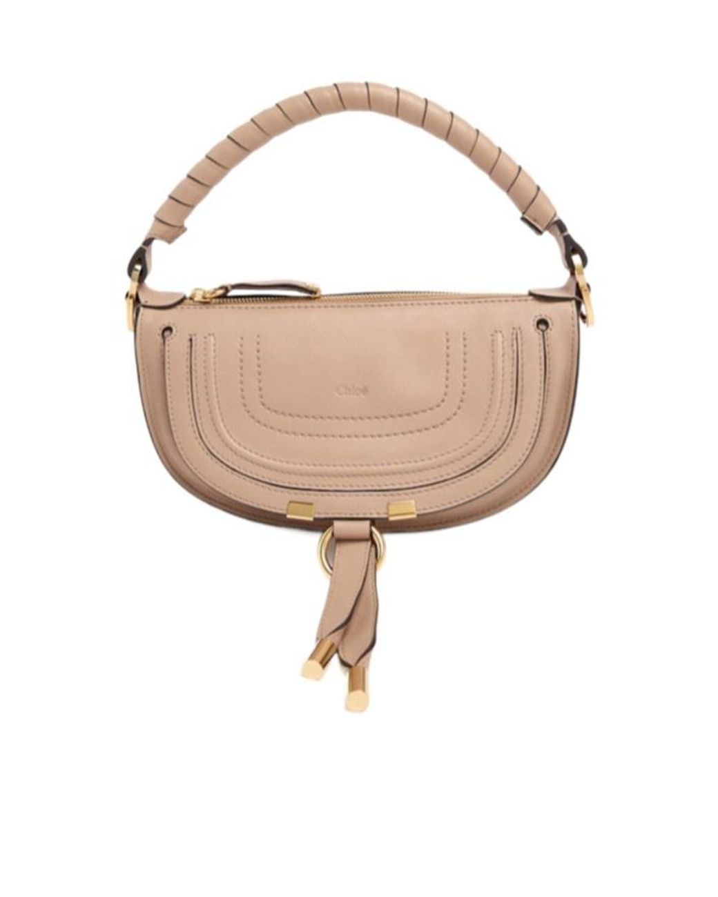 Chloé Natural Medium Marcie Smooth Leather Bag