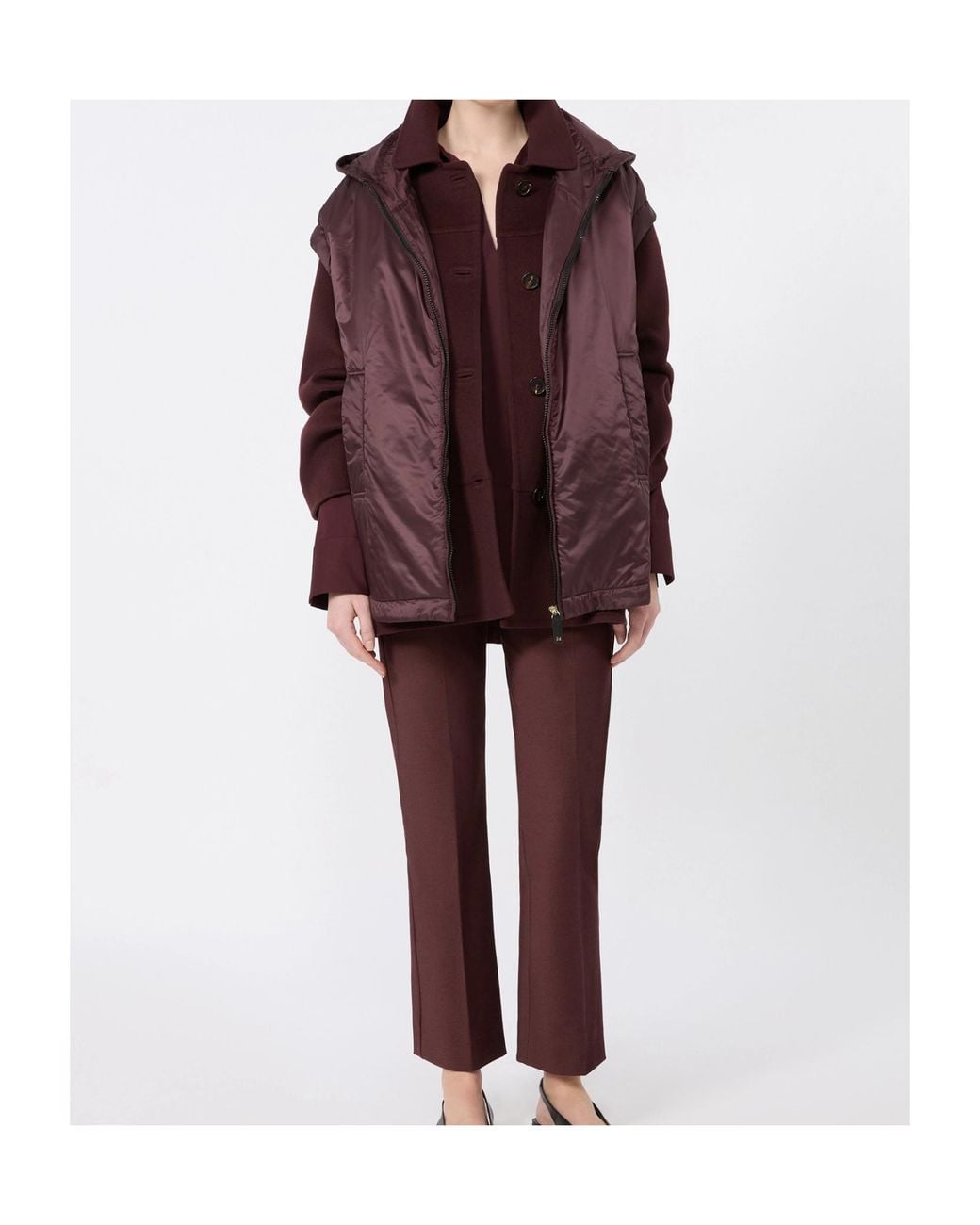 Max Mara Purple S High Waist Slim Pants