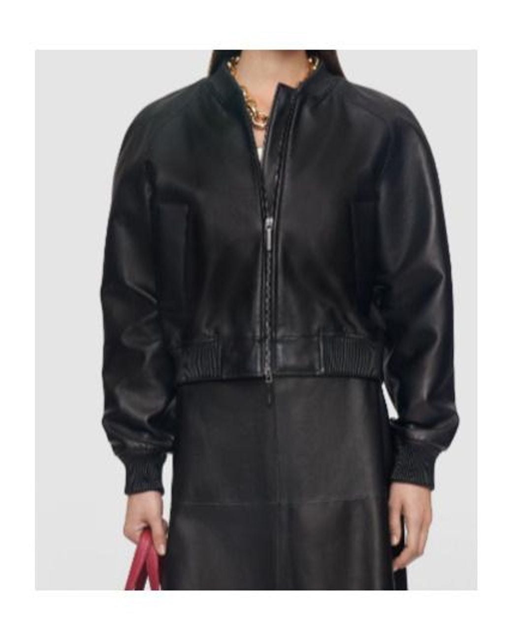 Joseph Black Quinn Soft Nappa Leather Jacket