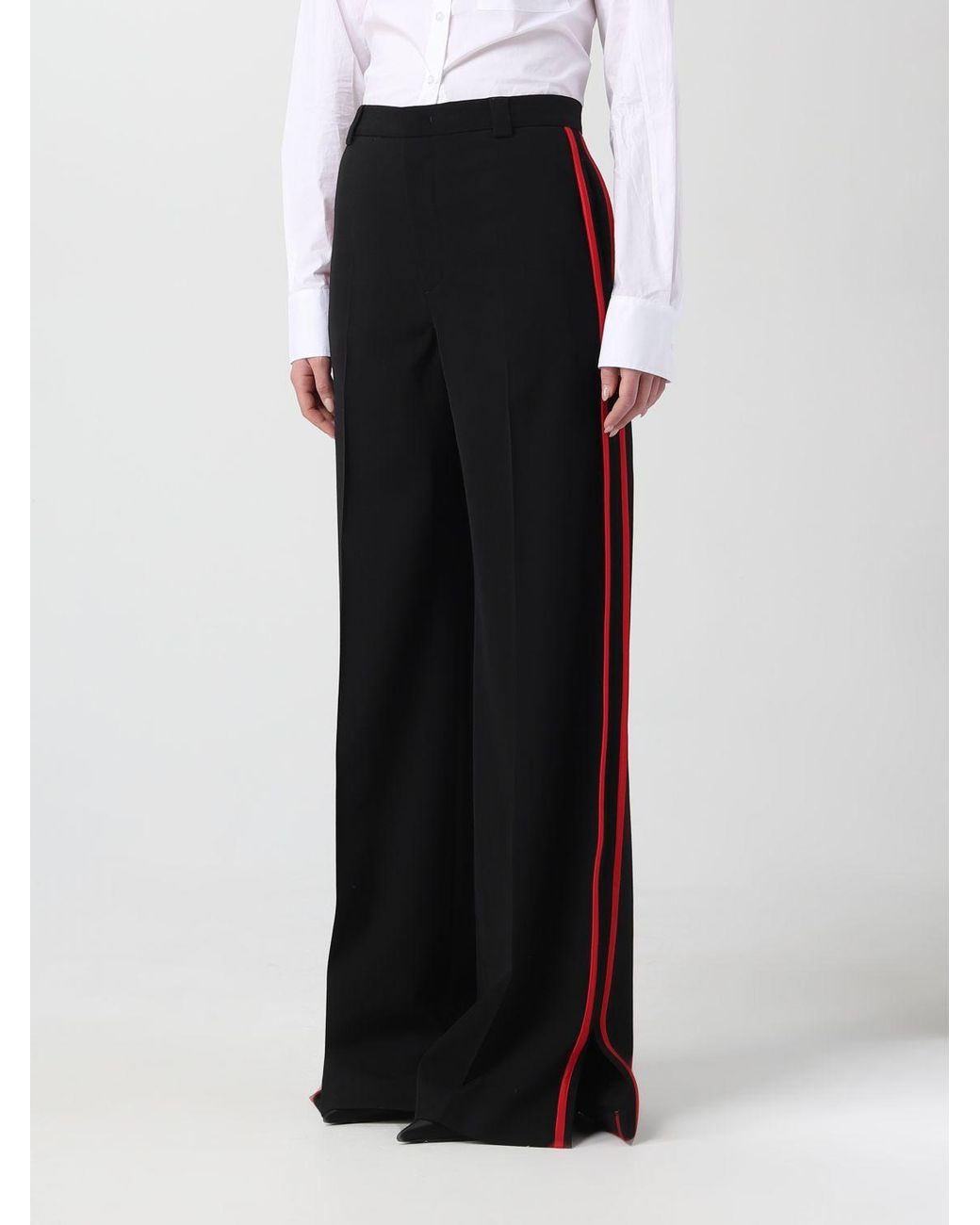 RED Valentino Black Logo Casual Pants